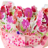 SANTORO Popnrock, 3D Pop Up Greeting Card - Pink Bouquet - For Her, Mother's Day, Girlfriend, Valentine's Day, Daugher, Grandmother | Floral Card
