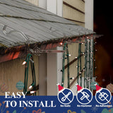 Holiday Light Clips [Set Of 200] Christmas Light Clips, Outdoor Light Clips - Mount To Shingles & Gutters - Works With Mini, C6, C7, C9, Rope, Icicle Lights - No Tools Required
