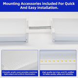 4FT LED Wraparound Light 40W 4400LM 4000K Flush Mount Garage Office Fixture