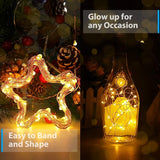 16FT Copper Wire Fairy Lights USB Powered Warm White LED String Lights for Bedroom Christmas Wedding Party Patio Window Indoor Decor