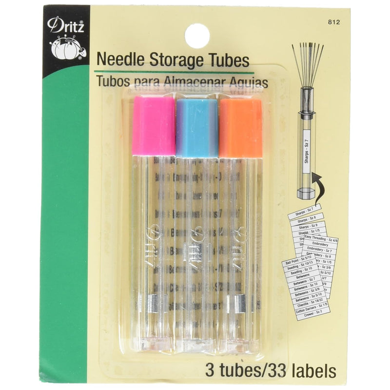 812 Needle Storage Tubes (3-Count),Clear