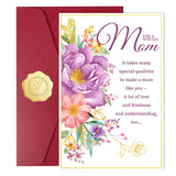 Funny Birthday Card & Gifts For Mom,Purple Flower Happy Birthday Cards Mom From Daughter?Son|Mother'S Day Greeting Cards 5X7 Inch