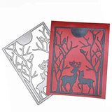 Christmas Deer Metal Die Cuts, Merry Christmas Tree Bird Invitation Cutting Dies Cut For Album Card Making Tools Scrapbooking Diy Decoration
