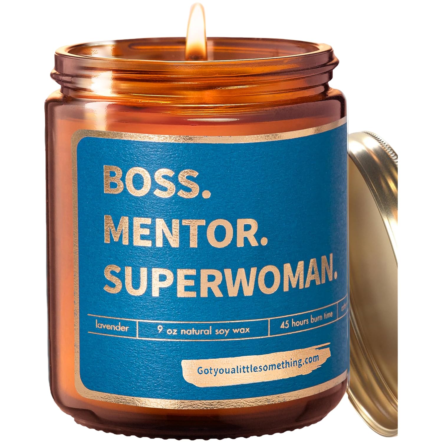 Boss Gifts For Women - Lavender Vanilla Candle | Boss Lady Appreciation Gifts For Female Manager, Supervisor | Office Present Idea For Job Promotion, Retirement, Galentines, Bosses Birthday Present