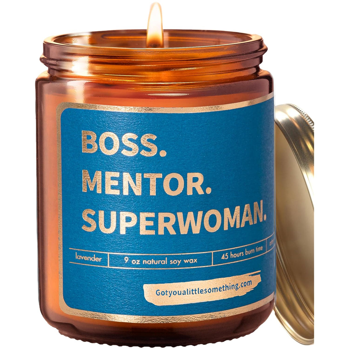 Boss Gifts For Women - Lavender Vanilla Candle | Boss Lady Appreciation Gifts For Female Manager, Supervisor | Office Present Idea For Job Promotion, Retirement, Galentines, Bosses Birthday Present