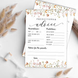 Baby Shower Game Cards, 30 Floral Theme Double-Sided Game Cards For Baby Announcement, Baby Predictions & Advice Game Cards, Spring Wildflower,Gender Reveal Party Favor, Activity - C04
