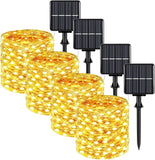 4 Pack Solar Fairy String Lights 288FT 800 LED Warm White Copper Wire Waterproof Outdoor Twinkle Lights 8 Modes for Garden Tree Patio Decor