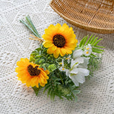 Artificial Sunflowers For Decoration, Fake Flowers Bouquet Handcrafted, For Home Office Decor, Kitchen Dining Table Decor, Farmhouse Centerpiece Table Decoration