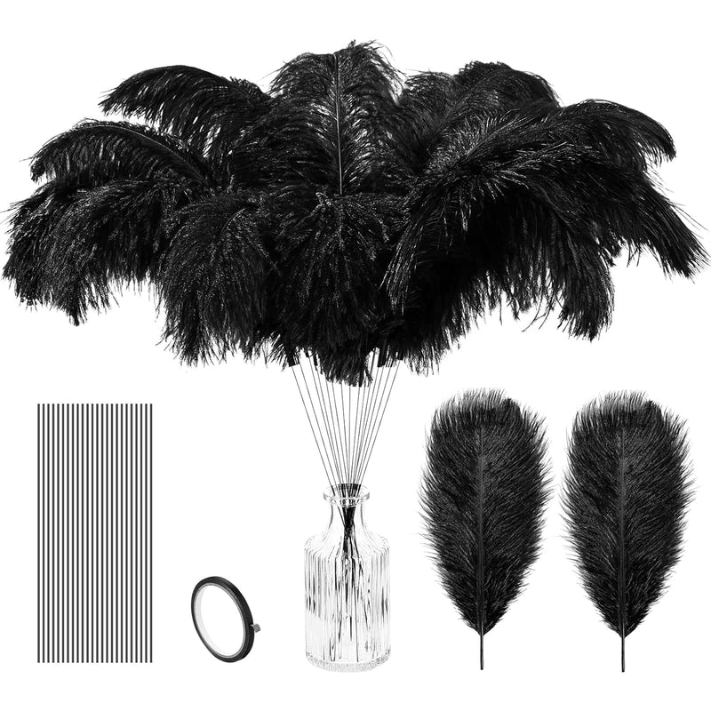 150 Pcs Ostrich Feathers Set Bulk Plumes 12-14 Inch (30-35Cm) 70 Pcs Large Ost