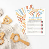 Sunshine Fill In Baby Shower Game Cards - Here Comes The Son - Mommy Or Daddy Game For Boys - Baby Announcement Gender Reveal Baby Shower Party Activities For New Parents To Be - A06