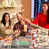 50Pcs Christmas Scratch Off Cards, Xmas Santa Scratcher Tickets, Winter Holiday Party Games Card For Baby Shower Bridal Shower Birthday Favor Supplies - B02