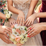 Put A Ring On It Bridal Shower Game, Don'T Say Bride Ring Game, Something Blue Before I Do Decorations, Blue Floral Sign With 50 Fake Rings, Wedding Shower Games 50 Guests -Rgput04