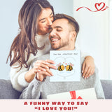 Valentines Gifts For Him, Boyfriend, Husband, Men - Funny Valentines Card For Him - Anniversary, Birthday Gifts For Men - Single 5.7''X 5.7'' Folded Romantic Love Card From Her, Wife, Girlfriend
