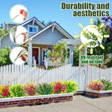 58 Pcs Outdoor Plastic Flowers Bulks Artificial Plants Uv Resistant Faux Plants Boxwood Stems Fake Shrubs Hanging Flower For Indoor Home Patio Decoration