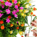 36 Bundles Artificial Flowers For Outdoor Uv Resistant No Fade Fake Plastic Flowers Greenery Shrubs Plants For Wedding Garden Patio Porch Window Home Hanging Decor
