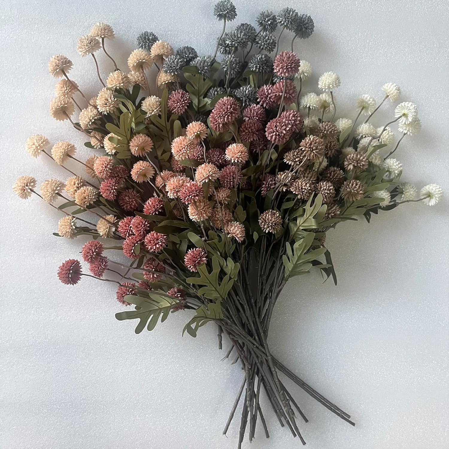5Pcs Lovely Dandelion Silk Flower, Hyper Realistic Artificial Flowers, Dandelion Artificial Flower, Fall Floral For Wedding Home Decoration, Yard Balcony Porch (Blue)