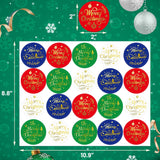 Merry Christmas Thank You Stickers Gold Foil Envelope Seals 100Pcs