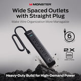 6ft Heavy Duty Black Power Strip Tower Surge Protector with USB Ports Bulk 24 Pack
