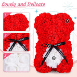 Rose Bear With Box, Artificial Flowers, Mothers Day Presents For Mom, Red