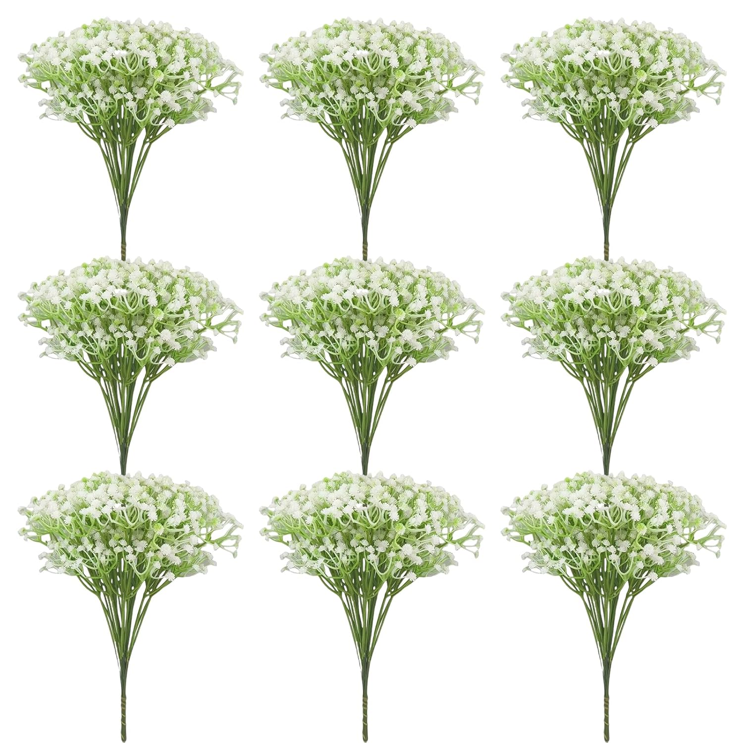 120 Pcs Babys Breath Artificial Flowers Bulk White Realistic Gypsophila Fake Babies Breath Flowers Faux Flowers For Wedding Party Home Decoration