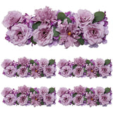 Wedding Arch Decorations, 18 Inch Pack Of 4 Artificial Flower Table Centerpieces Floral Arrangement For Wall Backdrop Party Bridal Shower Event Decor - Dusty Purple