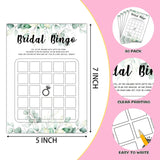 Bridal Shower Game Set - Bridal Bingo Party Cards For Wedding - Greenery Wedding Party Favor Decor - Tropical Jungle Engagement/Bachelorette Party Games Supplies & Activities - 30 Game Cards(B07)