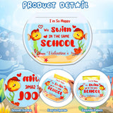 36 Pcs Valentine‘S Day School Of Fish Cards Set Valentines Goldfish Biscuit Fish Snack Cards For Valentines Day Kids Toddler School Classroom Party Favors Gifts