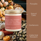 ‘Basic' Coconut Soy Wax Candle Jar | Premium Hand Poured & Long Burning | Pumpkin & Cardamom Scent | Phthalate-Free | For Home, Office, Gift - 7.8 Oz
