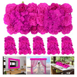 Artificial Flower Arch 12 Pack Red Floral Swags For Wedding Décor, Elegant Faux Flowers Arrangement For Archways Party Backdrop (6, Bright Pink)