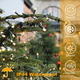 Christmas Tree Lights 400 Led Christmas Lights For Tree, 6.6Ft X 16 String 8 Lighting Modes Fairy Tree Light With Timer