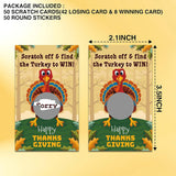 Turkey Scratch Off Games, Thanksgiving Scratch Off Game Cards For Bridal Shower, Fall Festival Raffle Lottery Tickets Cards, Set Of 50 (B03)