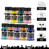 Metallic Acrylic Paint 9 X 1.69 Fl Oz - Color Pop - Premium Metallic Acrylic Paints For Artists, 50Ml – Perfect For Canvas, Wood, Ceramic, And Diy Projects