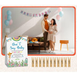 Fiesta Mexican Baby Shower, Don'T Say Baby Game For Baby Shower (One Sign With 50 Mini Clothespins), Fiesta Mexican Theme Baby Shower Decorations, Gender Reveal Game-Dsbb13
