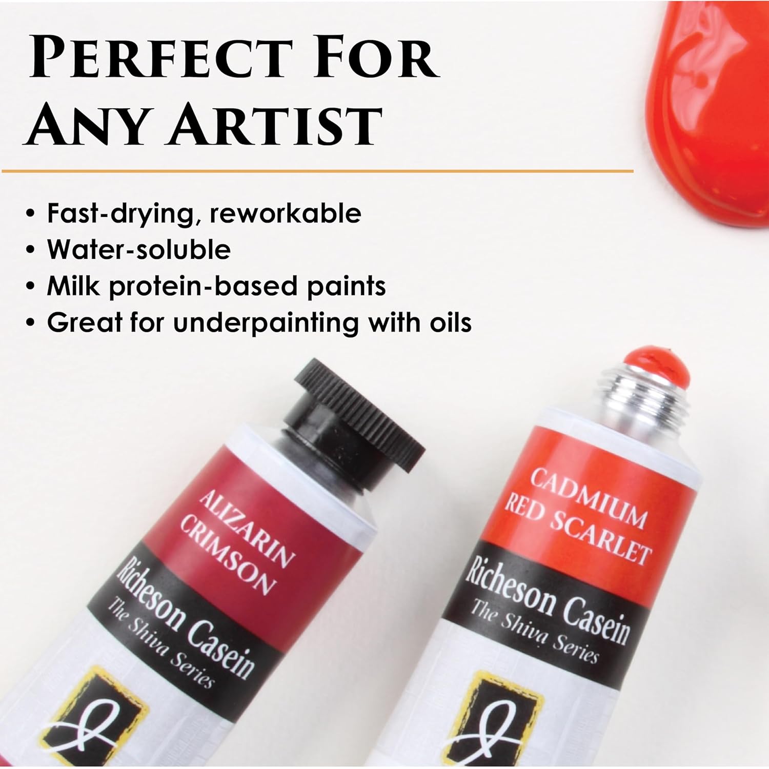 Jack Richeson & Co, Shiva Series Casein Paint Set - Introductory 6 Colors