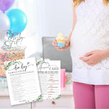 Baby Family Feud Baby Shower Game, 30 Greenery And White Game Cards For Girl Boy With 1 Answer Card, Gender Reveal Games, Baby Announcement,Party Favor & Supplies-B12