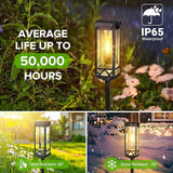 8 Pack Taller Solar Pathway Lights Upgraded Brighter Garden Landscape Walkway Lights