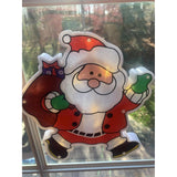 Christmas Led Window Light Decorations Fastened With Suction Cup Or Hook, Battery Operated With On/Off Switch (Holiday T