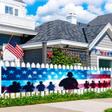 Memorial Day Banner Patriotic Veterans Decor 118 x 20 Inch