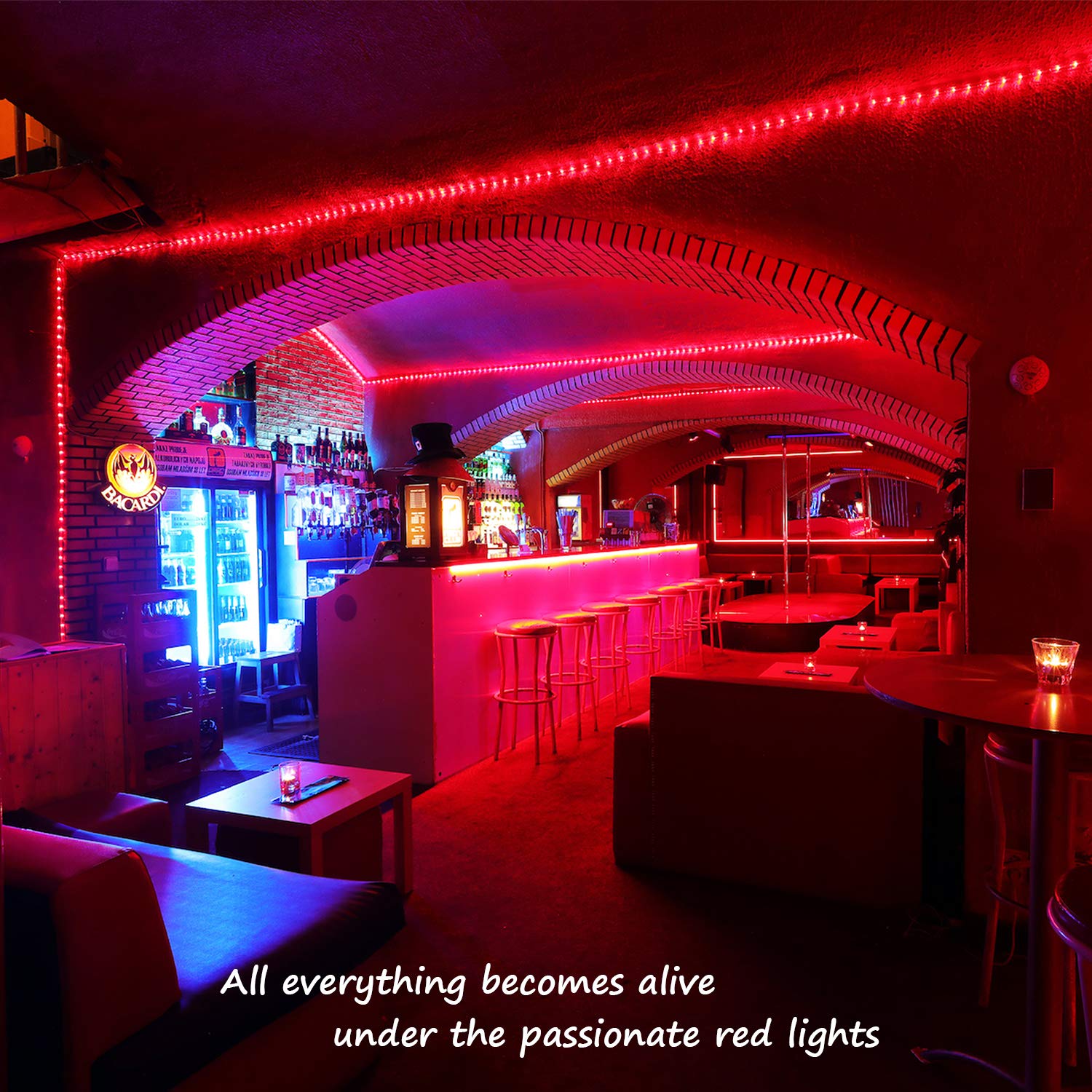 Red Led Lights, 16Ft Rope Lights, Flexible And Connectable Strip Lighting, Waterproof For Indoor Outdoor Use, 360 Beam Angle, High Brightness For Home Christmas Thanksgiving Halloween