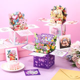 3 Pcs Pop Up Mother'S Day Cards 3D Flowers Heart Shaped Pop Up Card Happy Mother'S Day Gifts With Envelope For Kids Children Family Friends Gift