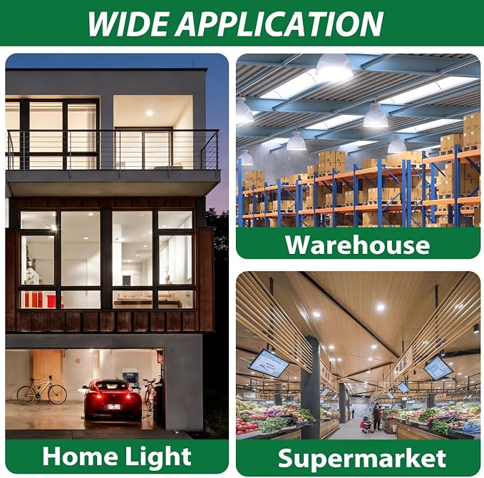 2 Pack 50W LED Corn Light Bulbs 400W Equivalent 5000K Daylight 5500 Lumens E26 E27 Base