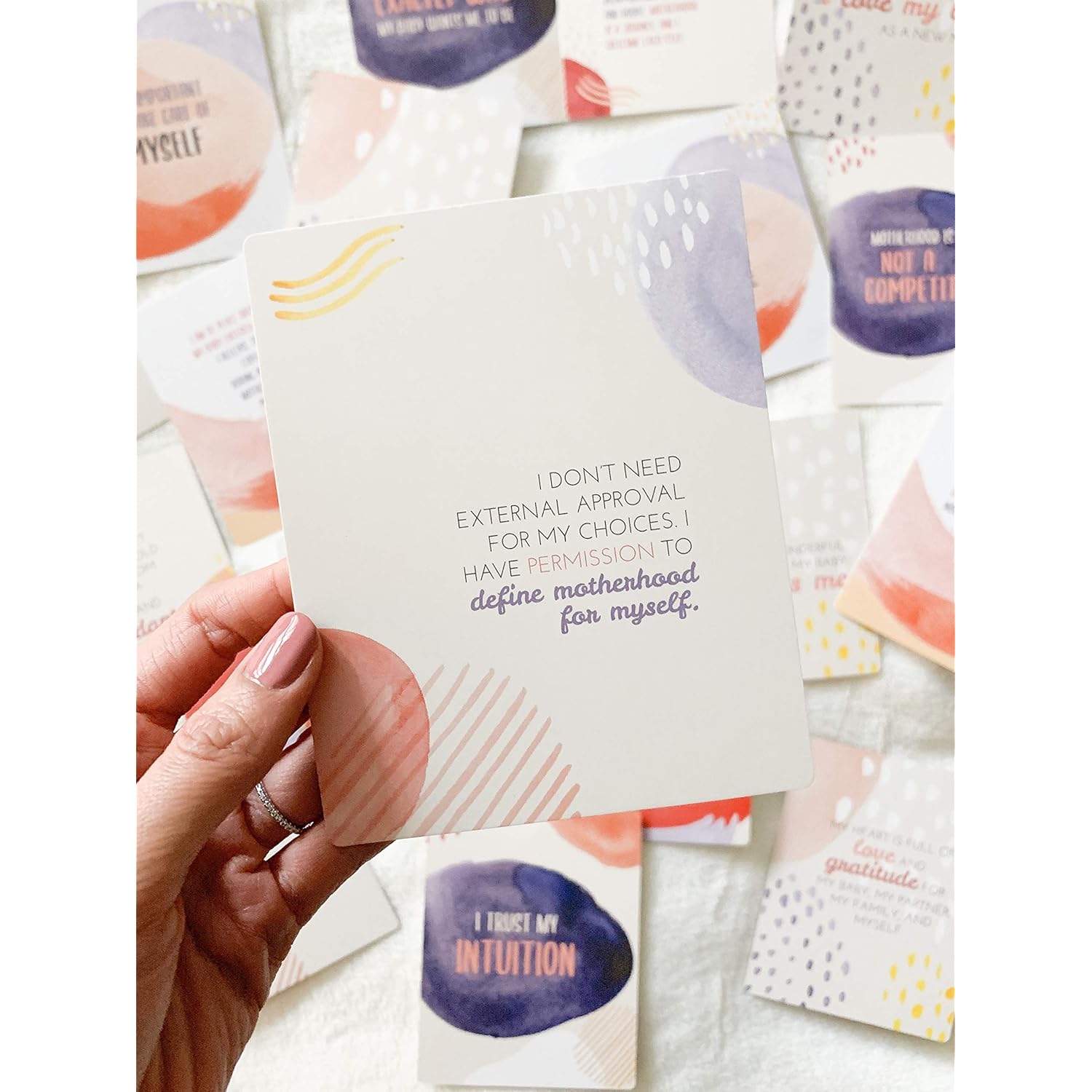 New Mama Affirmations - A Warm And Vibrant Deck Of 20 Uplifting Postpartum Affirmation Cards To Support New Moms Through Postpartum, The Fourth Trimester, And Beyond