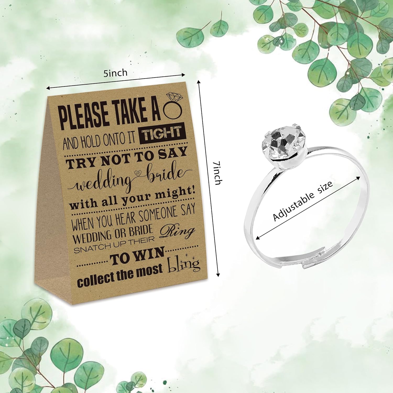 Don'T Say Bridal Games, Put A Ring On It Bridal Shower Games,50 Metal Rings, Bridal Shower Decorations, Bachelorette Party Games, Wedding Shower Supplies-Dsb05