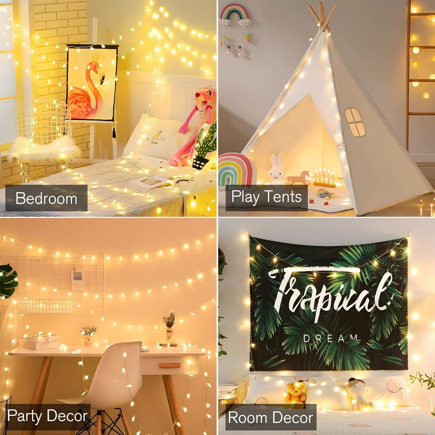 20 Led Star String Lights 10 Ft Fairy Christmas Lights Battery Operated For Indoor & Outdoor, Party, Wedding And Holiday