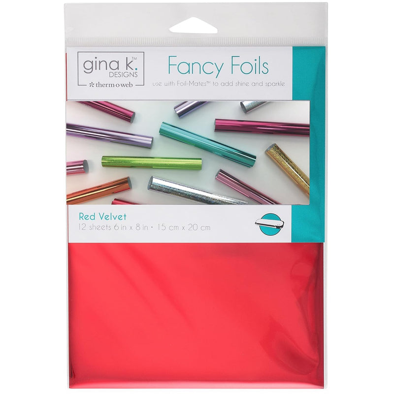 Fancy Foils, 6" X 8", Red Velvet 12 Count