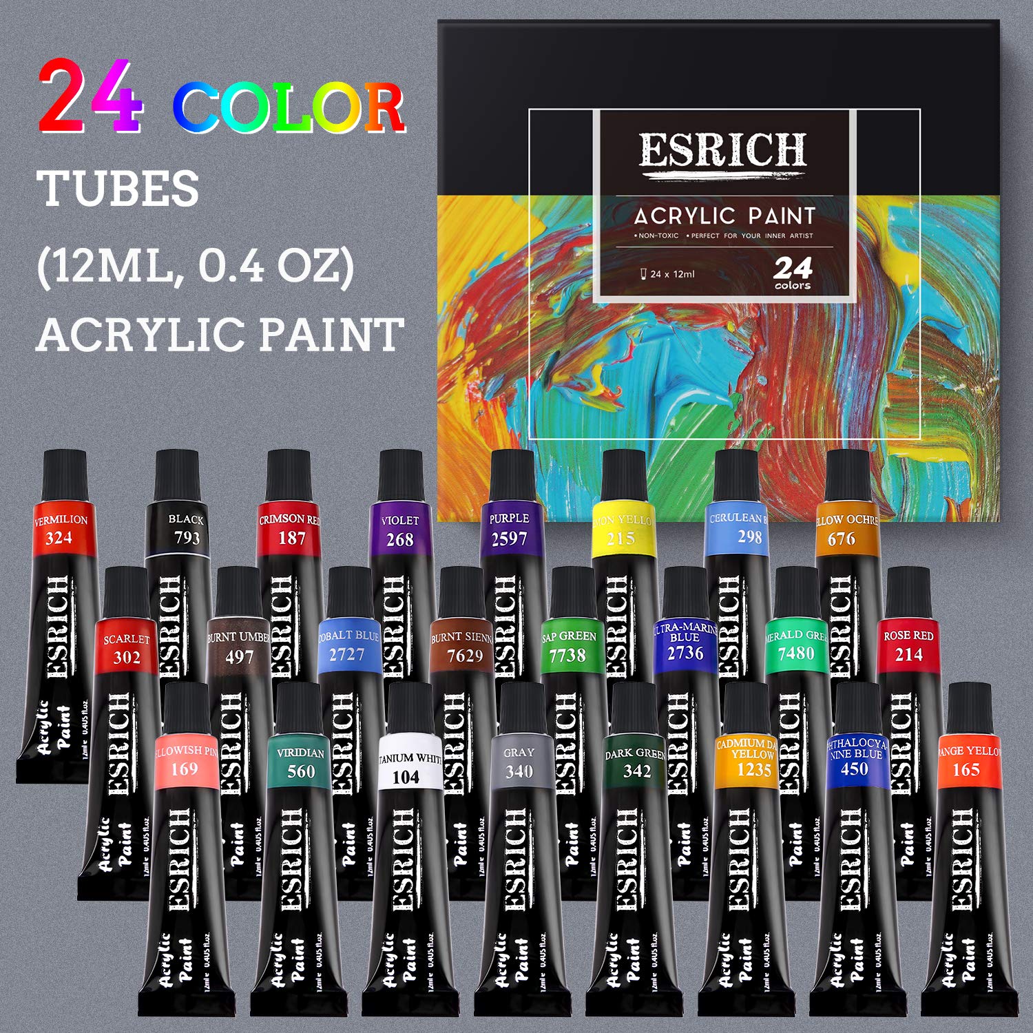 Acrylic Paint Set,57 Pcs Professional Painting Supplies With Paint Brushes, Acrylic Paint, Easel, Canvases, Painting Pads?Palette, Paint Knife, Brush Cup And Art Sponge For Hobbyists And Beginners