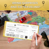 6 Pcs Golden Ticket Scratch Off With Envelopes And Seal, Golden Scratch Off Cards For Air Ticket Gift, Gold Surprise Gifts Tickets For Valentine'S Day Birthday Girlfriends Vacation Couple Dating Etc