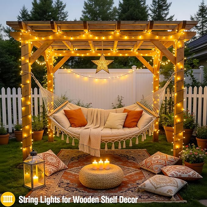 500 LED Christmas Lights Outdoor 173FT Warm White Twinkle String Lights for Holiday