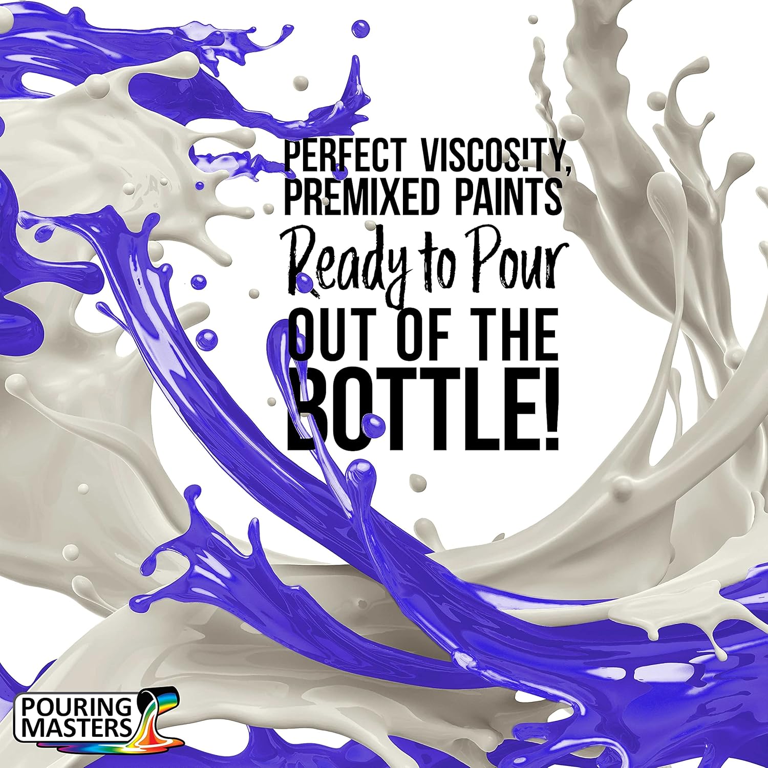 Pouring Masters Wild Purple Iridescent Special Effects Acrylic Pouring Paint - Premium 8-Ounce Pre-Mixed Fluid Acrylic Paint - Fluid Art Supplies For Canvas, Wood, Paper, Tile & Rocks