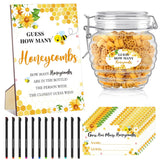 76 Pcs Bee Baby Shower Games Include Guess How Many Honeycombs Wood Sign And 60 Guessing Cards 12 Pens 2 Cute Stickers 1 Honey Jar For Baby Shower Birthday Guests Gender Reveal Party Favors